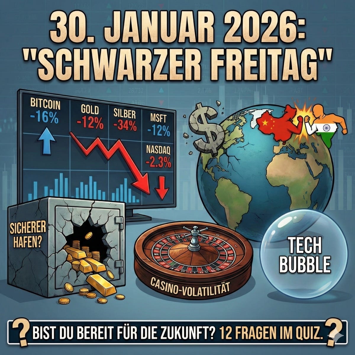 Quiz. Was weißt du über das aktuelle Finanz-Casino?