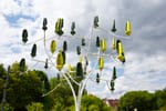 Ein Baum statt Blätter mit kleinen Windgeneratoren