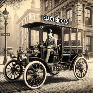 Elektrische Taxis im 19. Jahrhundert