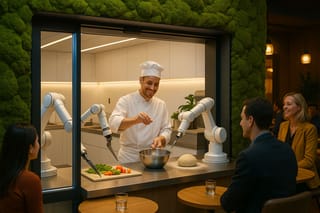 Der Koch und ein paar Roboterarme sind genug.