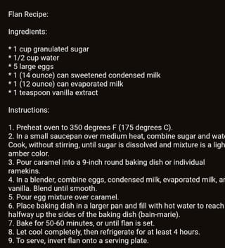 Ein klassischer Flan besteht aus Eiern, Milch und Zucker. 