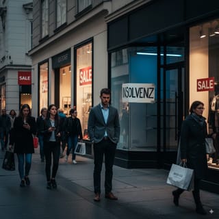 Ein stationärer Handelsplatz ist insolvent