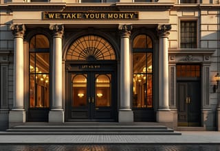 We take your money. Einfach formulierter Bankenkodex.