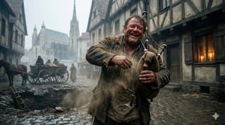 Der liebe Augsutin steigt aus der Pestgrube