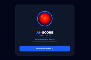 Der Startbildschirm des AI SCORE Assesssments