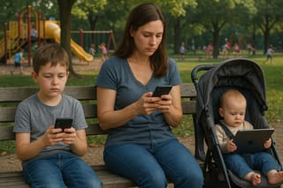 Wenn die ganze Familie am Spielplatz ist