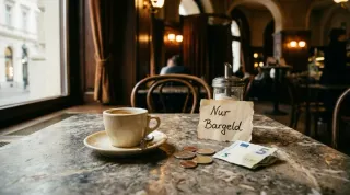 Ein Café nimmt aus ungefähr hundert Gründen kein Kartengeld