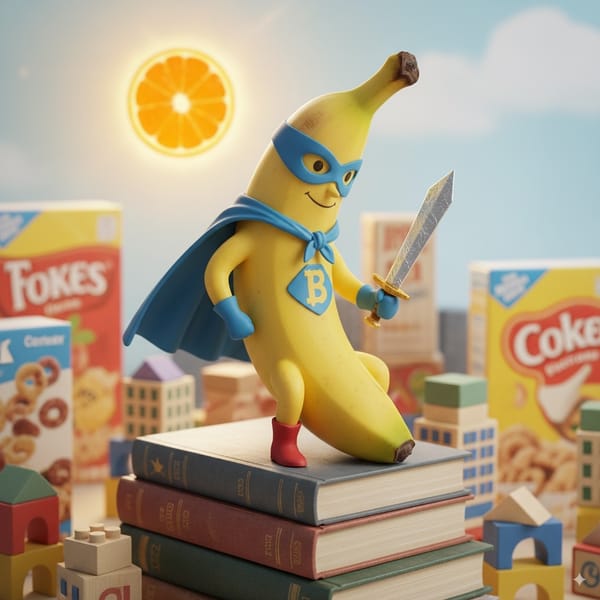 Bild einer Banane mit UNiform