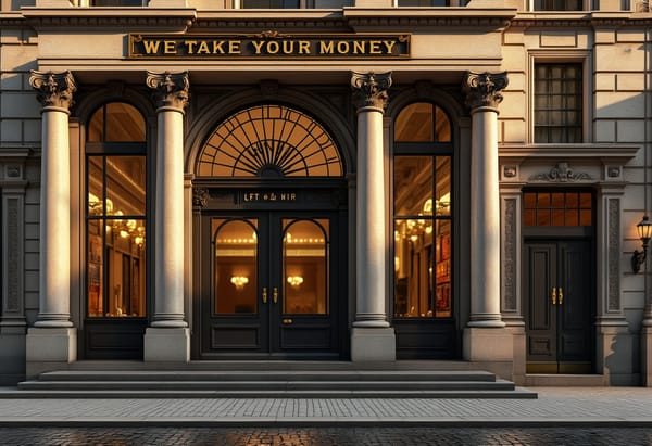 We take your money. Einfach formulierter Bankenkodex.