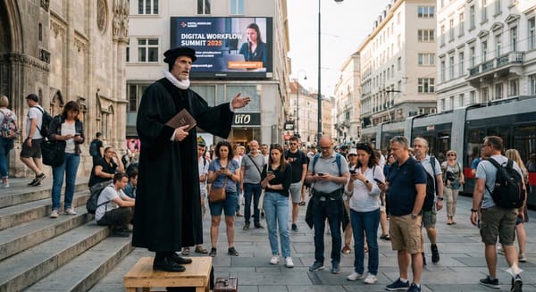 Ein Reformator aus dem 16. Jahrhundert predigt im Wien des Jahres 2025