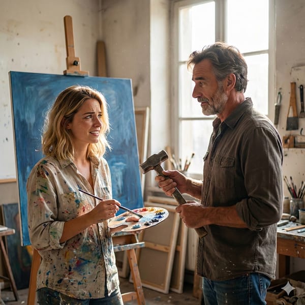 Du bittest deinen Assistenten um Farbe – und er reicht dir einen Hammer.