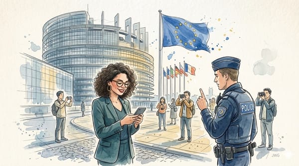 Jamie sucht ihren Reispass in der ID Austria App