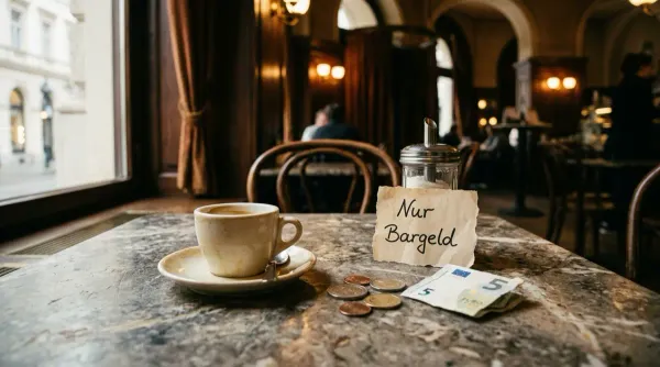 Ein Café nimmt aus ungefähr hundert Gründen kein Kartengeld